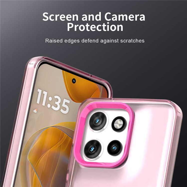 Phone Case For Motorola ThinkPhone 25 5G  /  Moto S50 5G  /  Edge 50 Neo 5G Compatible with MagSafe PC+TPU+PET Anti-Drop Cover - Red