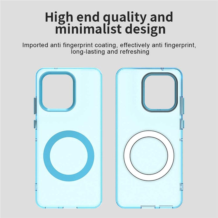 Phone Case For Motorola ThinkPhone 25 5G  /  Moto S50 5G  /  Edge 50 Neo 5G Compatible with MagSafe PC+TPU+PET Anti-Drop Cover - Blue