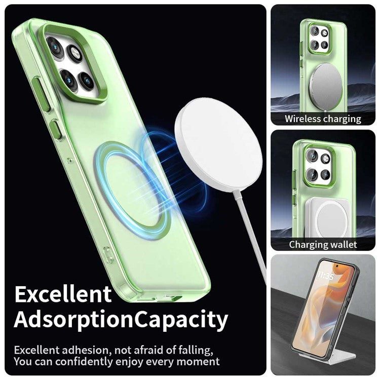 Phone Case For Motorola ThinkPhone 25 5G  /  Moto S50 5G  /  Edge 50 Neo 5G Compatible with MagSafe PC+TPU+PET Anti-Drop Cover - Green