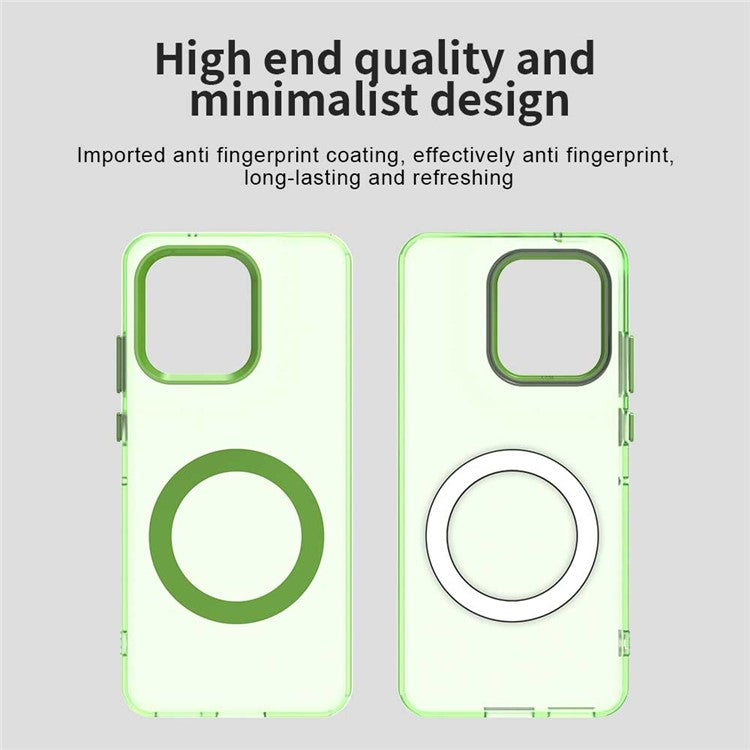 Phone Case For Motorola ThinkPhone 25 5G  /  Moto S50 5G  /  Edge 50 Neo 5G Compatible with MagSafe PC+TPU+PET Anti-Drop Cover - Green