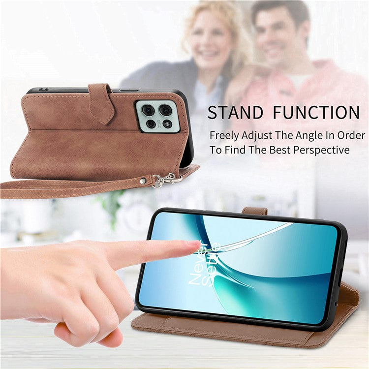 For Motorola Moto G75 5G Case Zipper Wallet PU Leather Flower Imprint Phone Cover - Brown