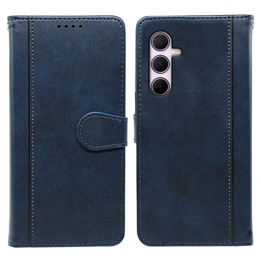 For Samsung Galaxy A36 5G Case Calf Texture Leather Stand Book Style Phone Cover - Blue
