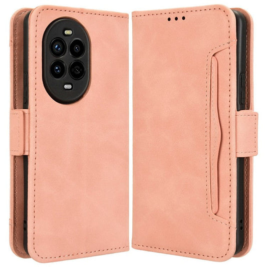 For Huawei nova 13 Pro 5G Leather Case Phone Wallet Cover with Multiple Card Slots - Pink