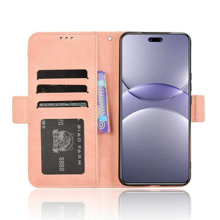 For Huawei nova 13 Pro 5G Leather Case Phone Wallet Cover with Multiple Card Slots - Pink