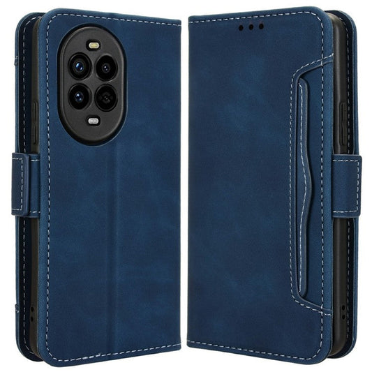 For Huawei nova 13 Pro 5G Leather Case Phone Wallet Cover with Multiple Card Slots - Blue