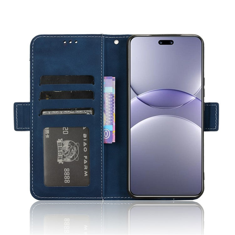 For Huawei nova 13 Pro 5G Leather Case Phone Wallet Cover with Multiple Card Slots - Blue