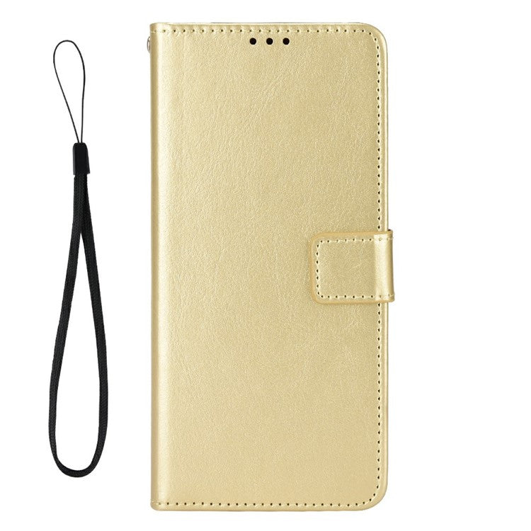 For Huawei nova 13 Pro 5G Case Crazy Horse Texture PU Leather Phone Wallet Cover - Gold