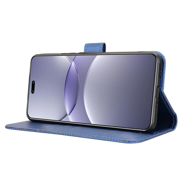 For Huawei nova 13 Pro 5G Case PU Leather Diamond Texture Wallet Phone Cover - Blue