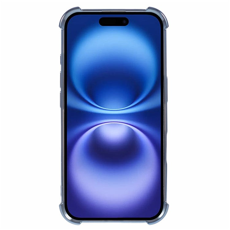 For iPhone 16 Plus Case Glitter TPU Phone Cover Reinforced Corners - Blue