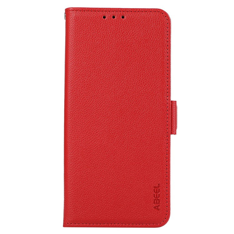ABEEL For Motorola Moto G75 5G Case Litchi Texture Leather RFID Blocking Phone Cover - Red