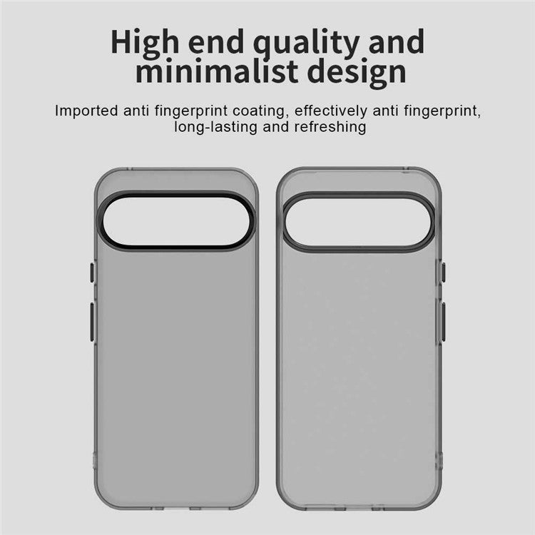 For Google Pixel 9 Pro XL Case PC+TPU+PET Matte Anti-Drop Phone Back Cover - Black