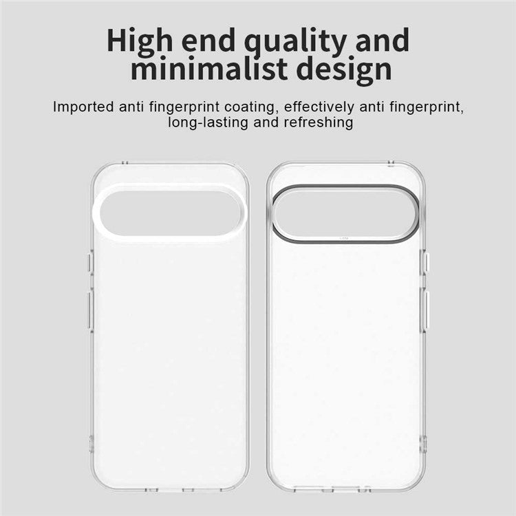 For Google Pixel 9 Pro XL Case PC+TPU+PET Matte Anti-Drop Phone Back Cover - White