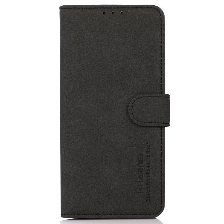 KHAZNEH For Motorola Moto G75 5G Stand Case PU Leather Wallet Phone Cover - Black