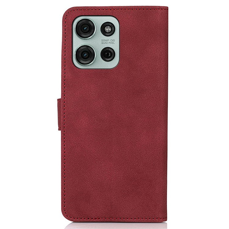 KHAZNEH For Motorola Moto G75 5G Stand Case PU Leather Wallet Phone Cover - Red