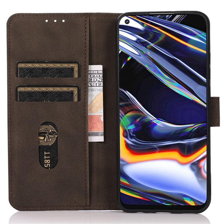 KHAZNEH For Motorola Moto G75 5G Stand Case PU Leather Wallet Phone Cover - Brown