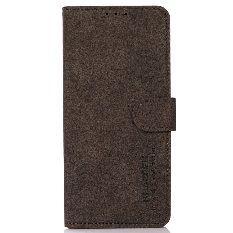KHAZNEH For Motorola Moto G75 5G Stand Case PU Leather Wallet Phone Cover - Brown