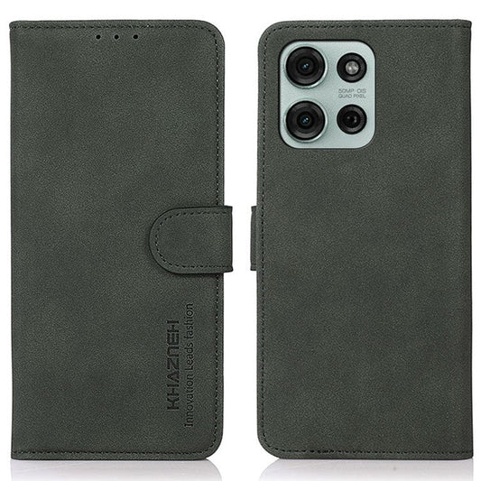KHAZNEH For Motorola Moto G75 5G Stand Case PU Leather Wallet Phone Cover - Green