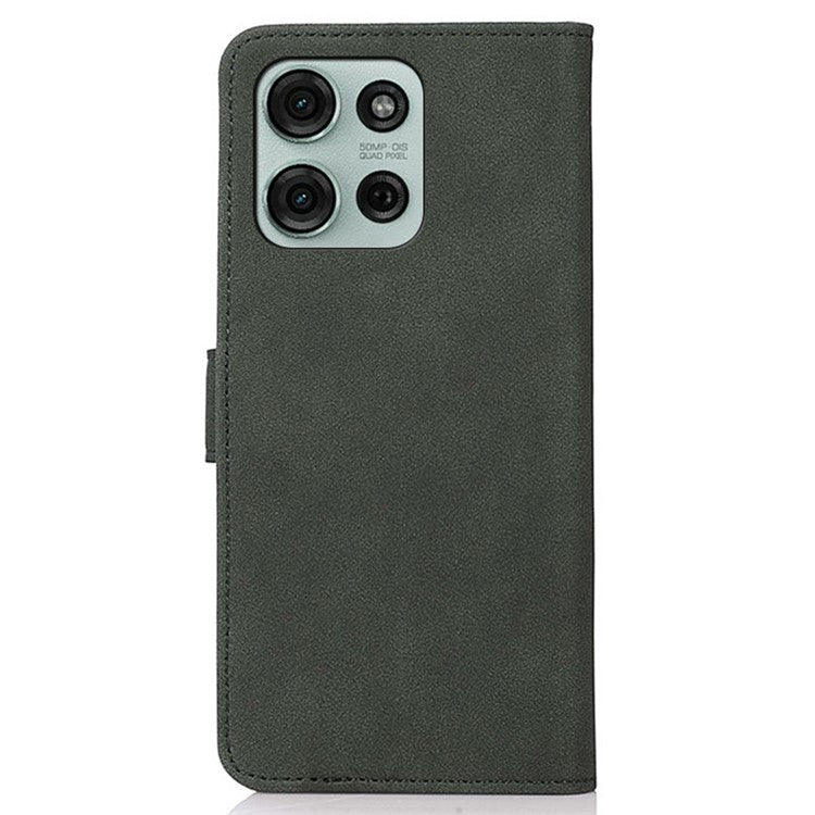 KHAZNEH For Motorola Moto G75 5G Stand Case PU Leather Wallet Phone Cover - Green