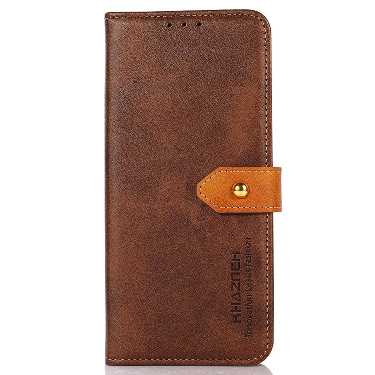 KHAZNEH For OnePlus 13 Wallet Phone Case Stand Leather Flip Cover - Brown