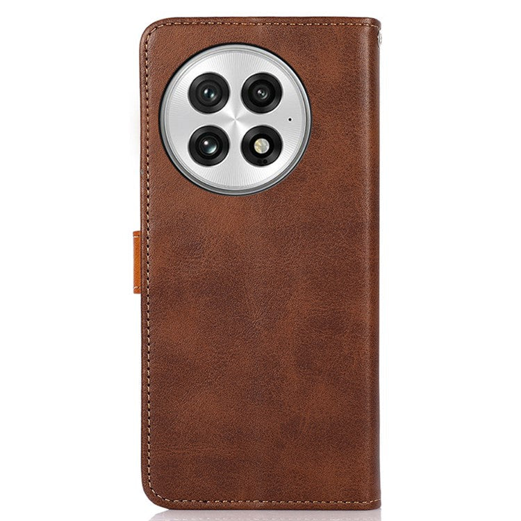 KHAZNEH For OnePlus 13 Wallet Phone Case Stand Leather Flip Cover - Brown