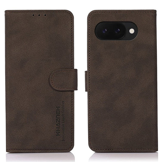 KHAZNEH For Google Pixel 9a Stand Case PU Leather Wallet Phone Cover - Brown