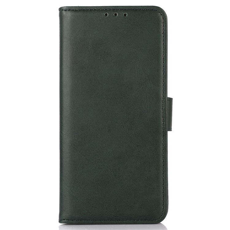 For Google Pixel 9a Case Cowhide Texture Leather Wallet Phone Cover with Stand - Green
