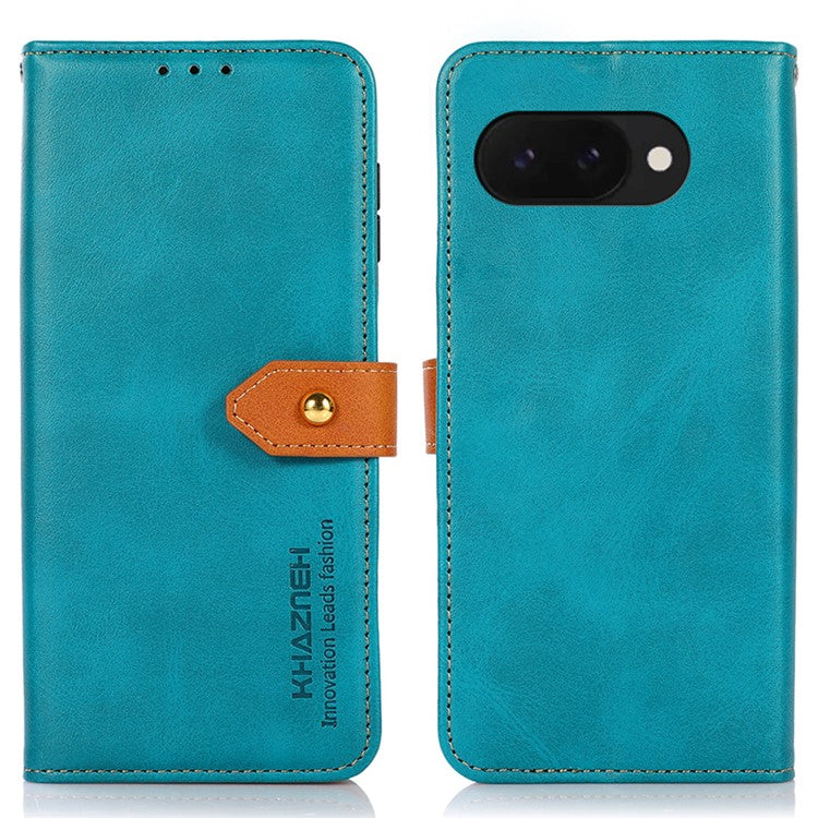 KHAZNEH For Google Pixel 9a Wallet Phone Case Stand Leather Flip Cover - Blue