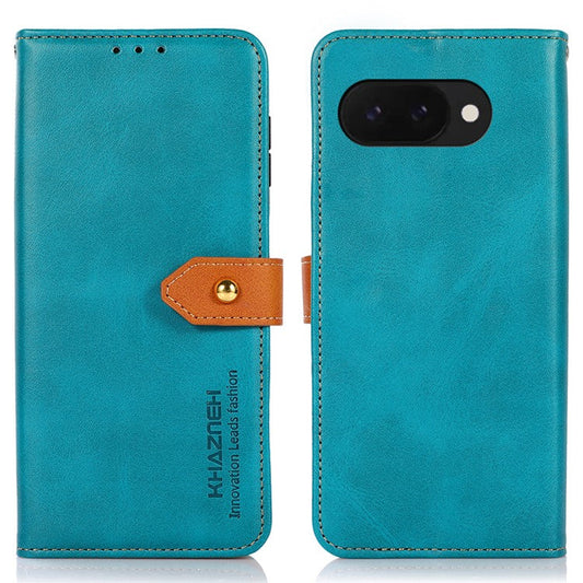 KHAZNEH For Google Pixel 9a Wallet Phone Case Stand Leather Flip Cover - Blue