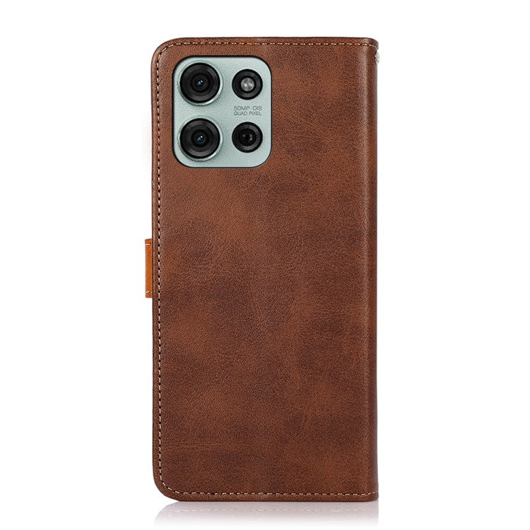 KHAZNEH For Motorola Moto G75 5G Wallet Phone Case Stand Leather Flip Cover - Brown