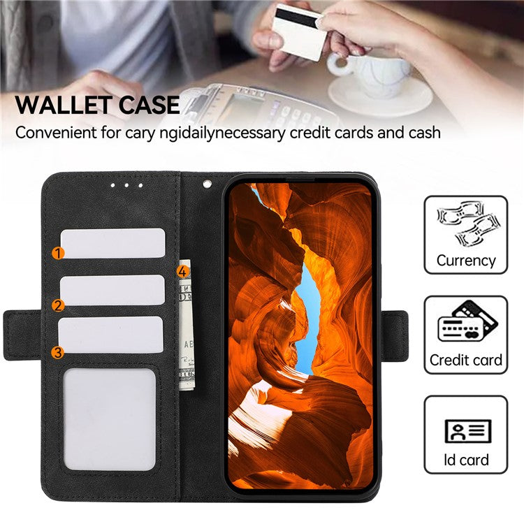 ABEEL For OnePlus 13 Case PU Leather Folio Stand View RFID Blocking Phone Cover - Black