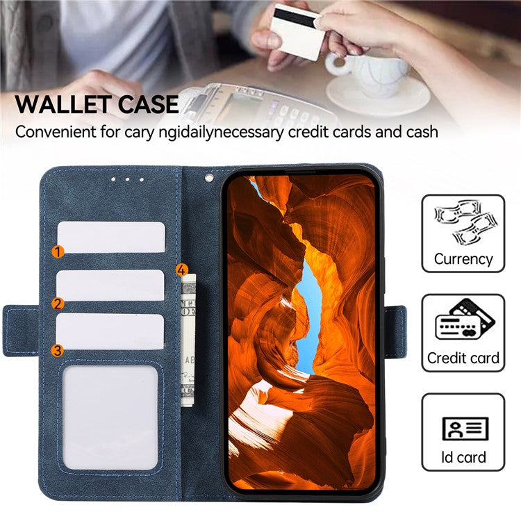 ABEEL For OnePlus 13 Case PU Leather Folio Stand View RFID Blocking Phone Cover - Blue
