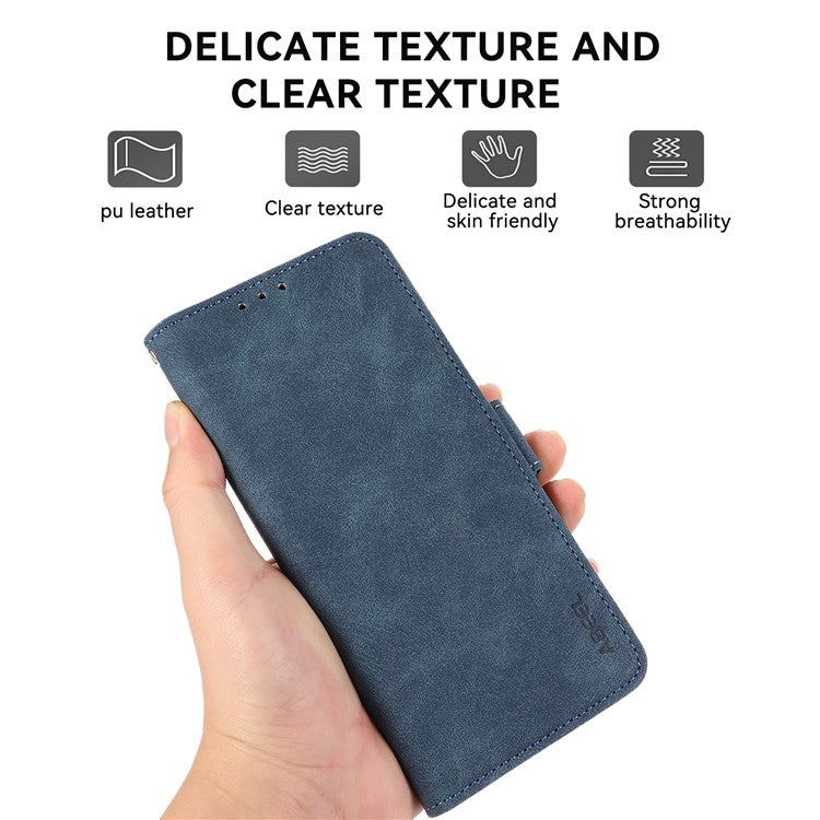 ABEEL For OnePlus 13 Case PU Leather Folio Stand View RFID Blocking Phone Cover - Blue