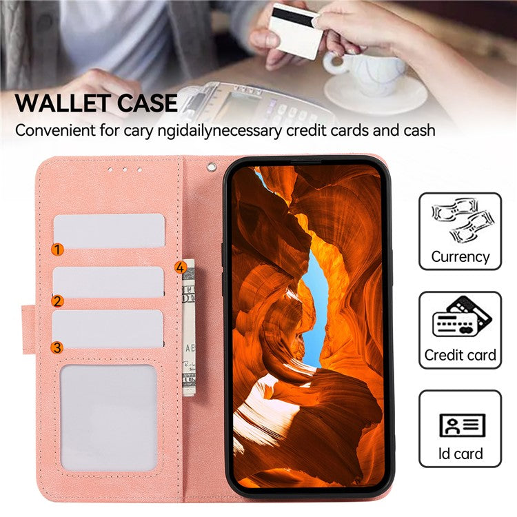 ABEEL For OnePlus 13 Case Color Splicing Leather Flip Phone Cover RFID Blocking - Pink