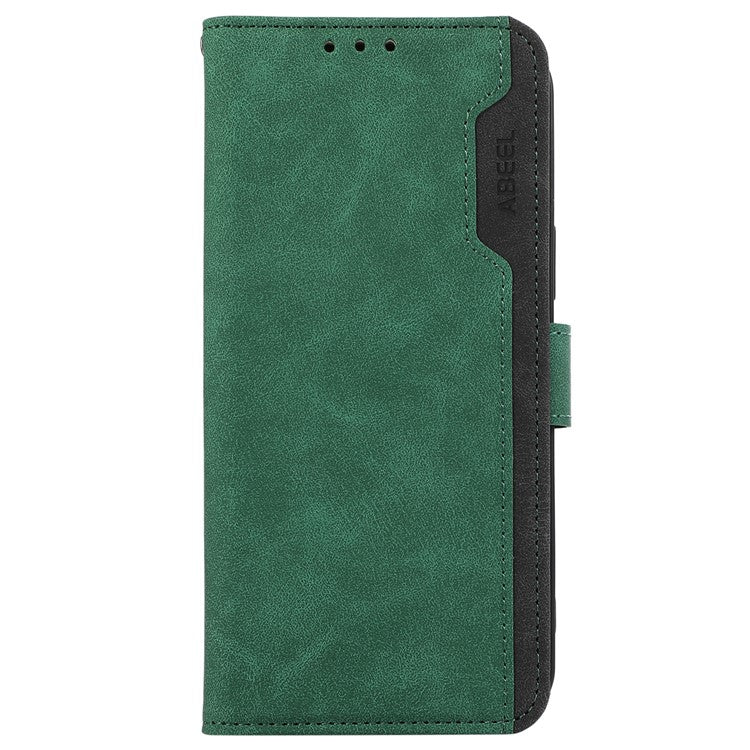 ABEEL For OnePlus 13 Case Color Splicing Leather Flip Phone Cover RFID Blocking - Green