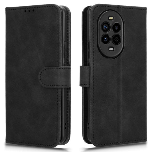 For Huawei nova 13 Pro 5G Leather Case Skin-Feel Anti-Drop Wallet Flip Phone Cover - Black