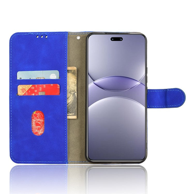 For Huawei nova 13 Pro 5G Leather Case Skin-Feel Anti-Drop Wallet Flip Phone Cover - Blue