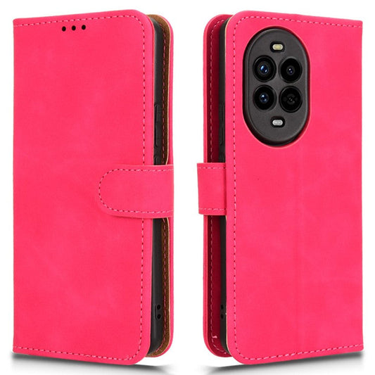 For Huawei nova 13 Pro 5G Leather Case Skin-Feel Anti-Drop Wallet Flip Phone Cover - Rose