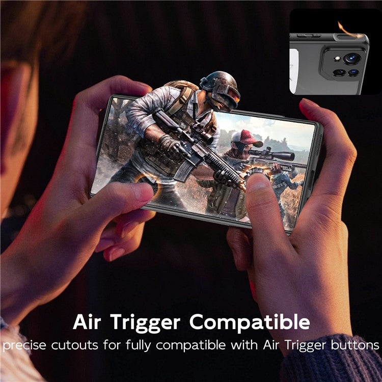 For Asus ROG Phone 8 Pro 5G / Phone 8 5G Shield Heat Dissipation Phone Case Liquid Silicone+PC Back Cover - Silver