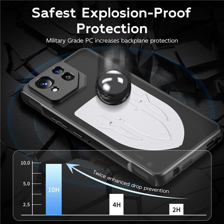 For Asus ROG Phone 8 Pro 5G / Phone 8 5G Shield Heat Dissipation Phone Case Liquid Silicone+PC Back Cover - Silver