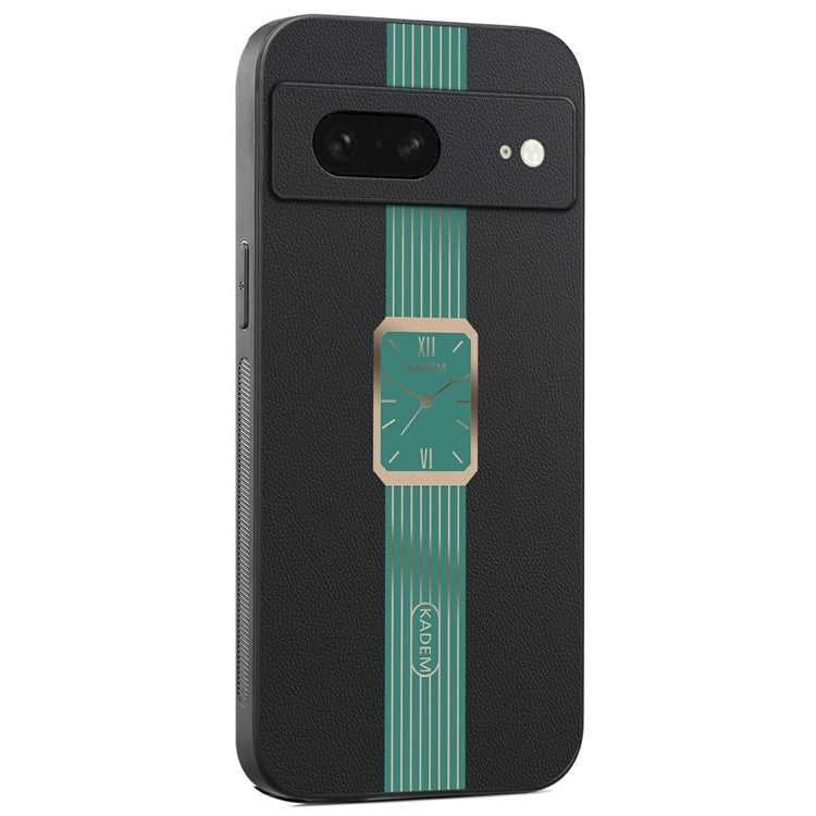 KADEM For Google Pixel 8 Case Leather+TPU+Acrylic Anti-Scratch Phone Cover - Green