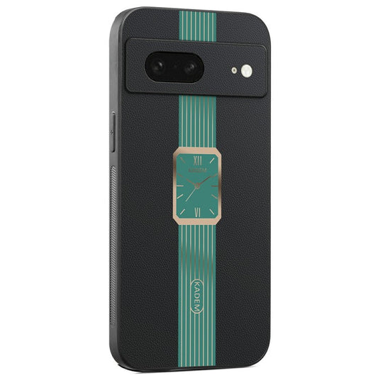 KADEM For Google Pixel 8 Case Leather+TPU+Acrylic Anti-Scratch Phone Cover - Green