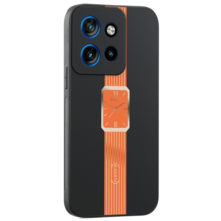 KADEM Case For Motorola Motorola Thinkphone 25 5G / Edge 50 Neo 5G / Moto S50 5G Leather+TPU+Acrylic Anti-Scratch Phone Cover - Orange