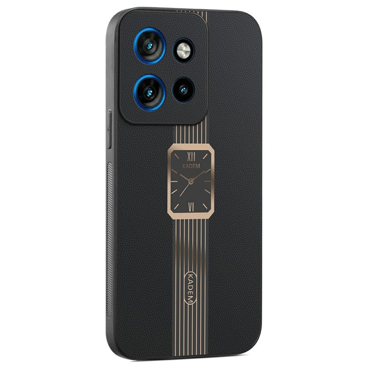 KADEM Case For Motorola Motorola ThinkPhone 25 5G / Edge 50 Neo 5G / Moto S50 5G Leather+TPU+Acrylic Anti-Scratch Phone Cover - Black