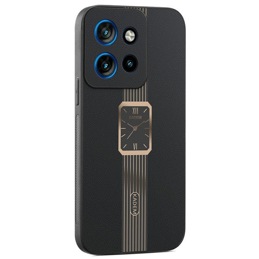 KADEM Case For Motorola Motorola ThinkPhone 25 5G / Edge 50 Neo 5G / Moto S50 5G Leather+TPU+Acrylic Anti-Scratch Phone Cover - Black