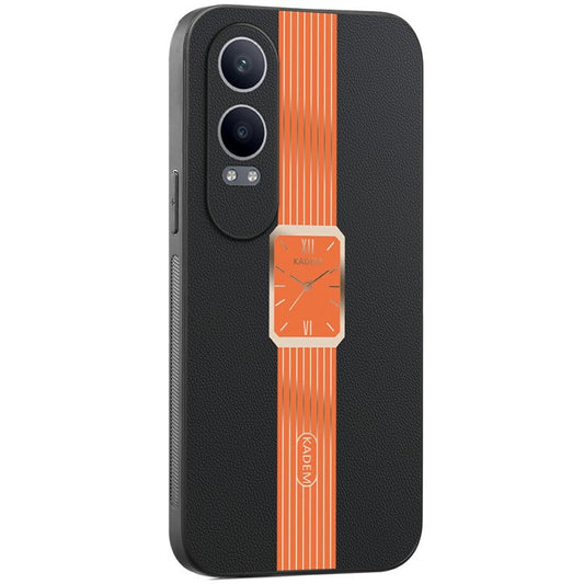 KADEM For Oppo K12x 5G (China) / Oneplus Nord CE4 Lite 5G Case Leather+TPU+Acrylic Anti-Scratch Phone Cover - Orange