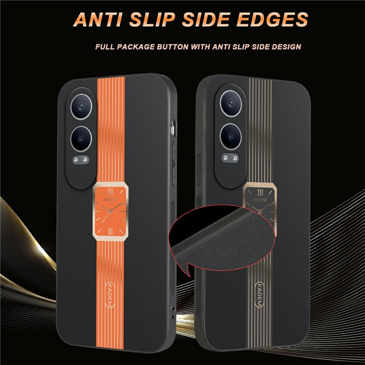 KADEM For Oppo K12x 5G (China) / Oneplus Nord CE4 Lite 5G Case Leather+TPU+Acrylic Anti-Scratch Phone Cover - Green