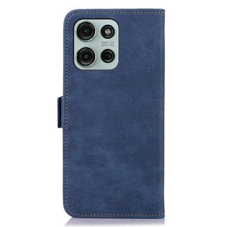 ABEEL For Motorola Moto G75 5G Wallet Phone Case Retro Leather Flip Cover with Stand - Blue