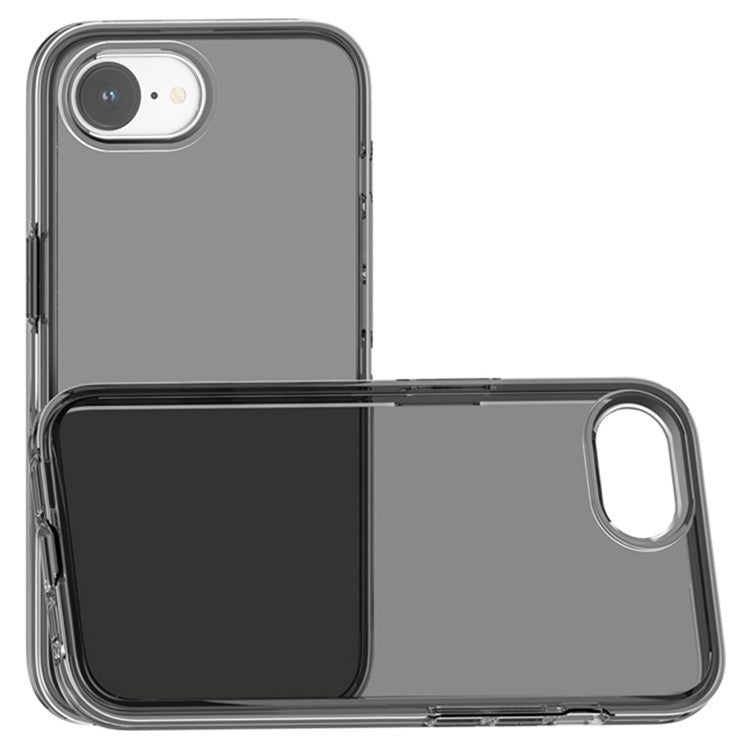 For iPhone SE (2025) Case Thickened Shockproof TPU+PC Clear Back Cover - Transparent Grey