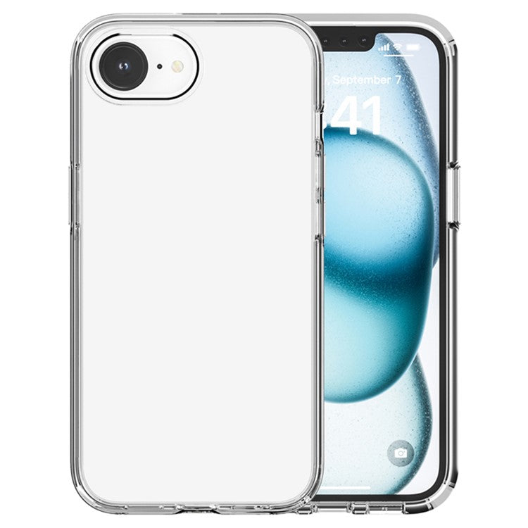For iPhone 16e Case Thickened Shockproof TPU+PC Clear Back Cover - Transparent
