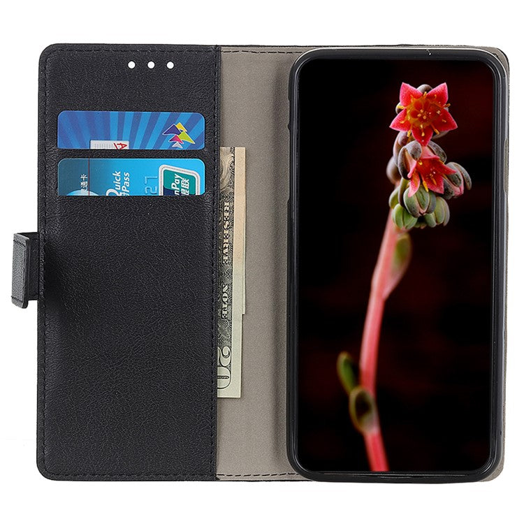 For OnePlus 13 Case PU Leather Stand Wallet Phone Cover - Black